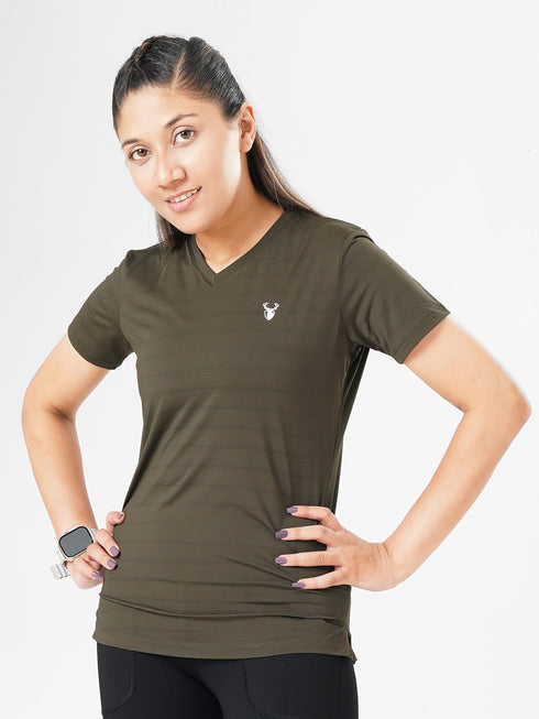 AeroMesh Performance Tee in Olive