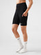 Leera Sleek Black Pocket Shorts
