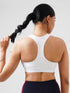 Performance Fixed Padded High Support Sports Bra in White