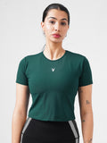 LEERA Active Crop Top in Teal Green