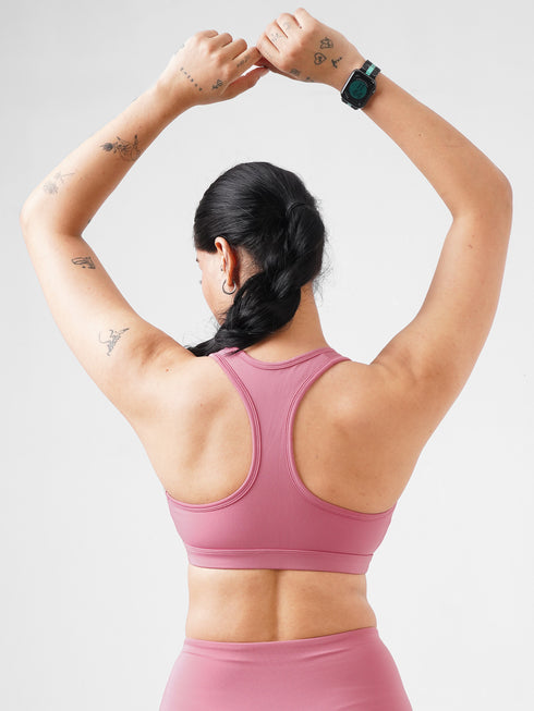 Athletic Non Padded Sports Bra in Pink