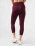 Leera Maroon Pocket Capri legging