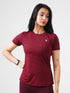 Leera Splash Super Soft Printed Tee in Maroon