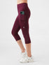Splash Cropped Active Pair in Maroon