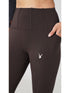 StrideFlex Pocket Legging in chocolate brown