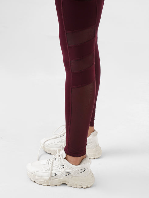 Leera Air Flex Pocket Legging in Maroon
