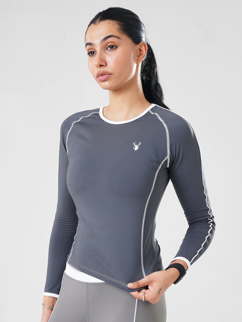 StrikeLine Fitted Tee in Grey