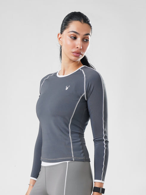 StrikeLine Fitted Tee in Grey