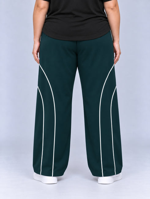 AeroArc Wide-Leg Lightweight Joggers in Deep Teal ( PLUS SIZE )