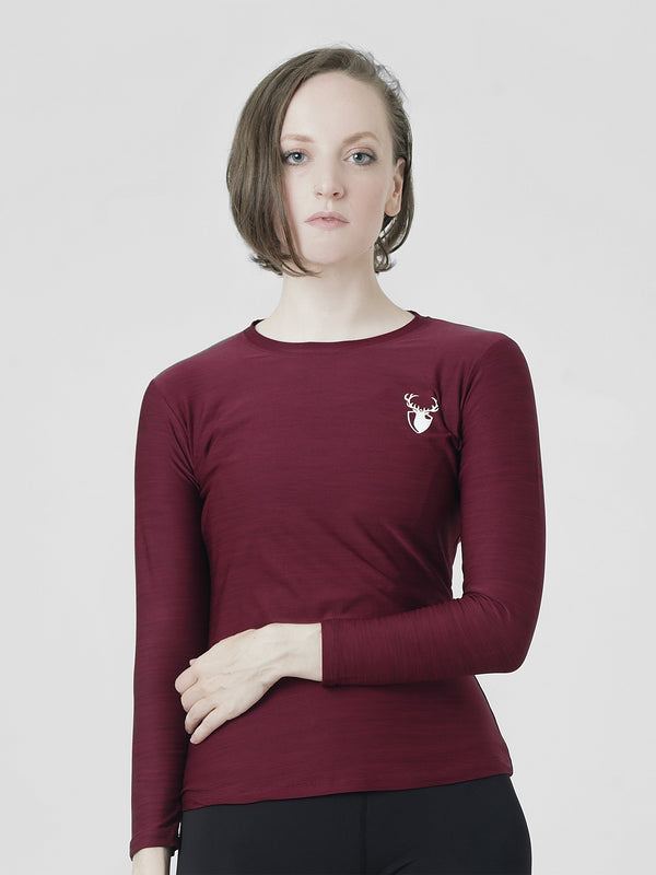 Leera Maroon FS Tee
