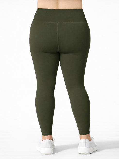 Leera Basic Legging in Olive (Plus Size)