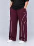 AeroArc Wide-Leg Lightweight Joggers in Maroon ( PLUS SIZE )