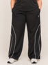 AeroArc Wide-Leg Lightweight Joggers in Black ( PLUS SIZE )