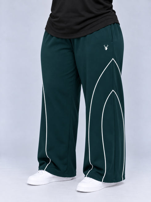 AeroArc Wide-Leg Lightweight Joggers in Deep Teal ( PLUS SIZE )