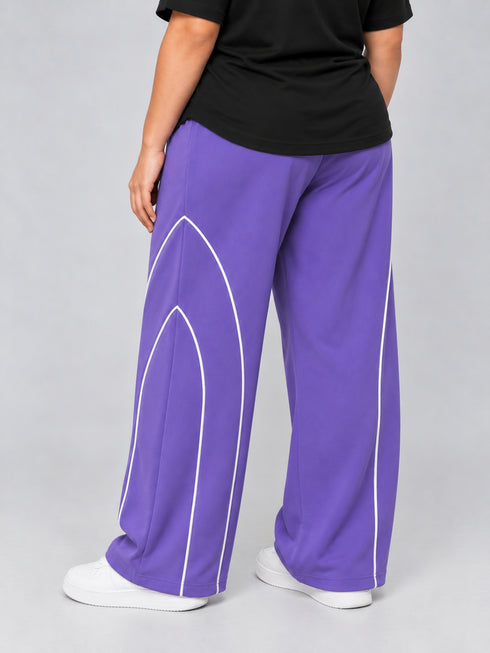 AeroArc Wide-Leg Lightweight Joggers in Electric Violet ( PLUS SIZE )