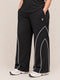 AeroArc Wide-Leg Lightweight Joggers in Black ( PLUS SIZE )