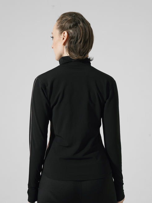 premium activewear mock neck jacket
