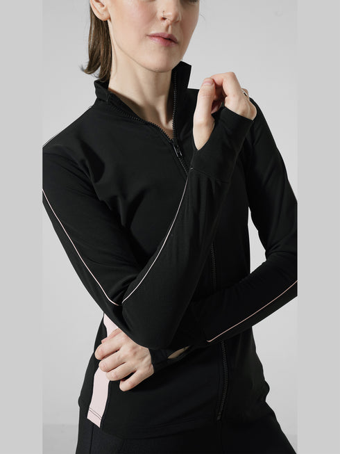 workout stretchable zipper