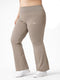 Active Flare Legging In Dust Brown ( Plus size )