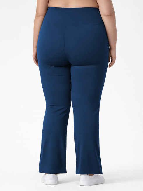 Active Flare Legging In Teal Blue ( Plus size )