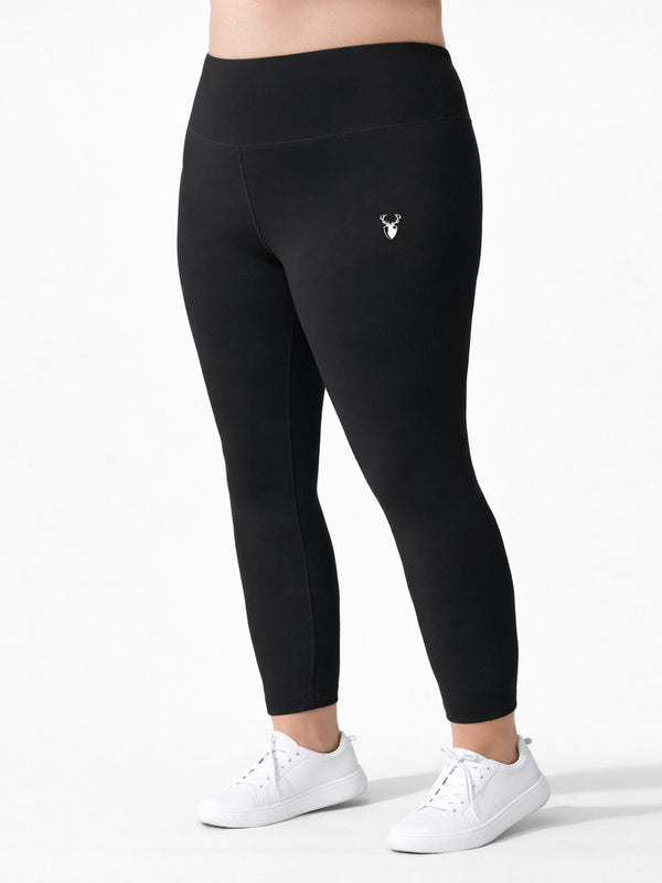 Leera Basic Legging in Black (Plus Size)