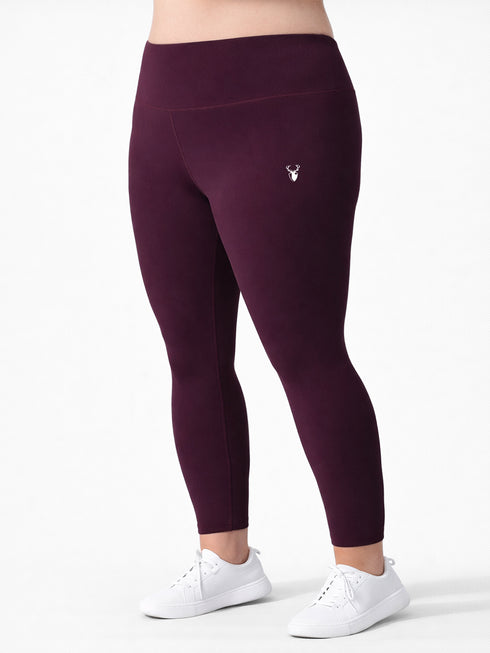 Leera Basic Legging in Maroon (Plus Size)