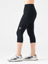 Leera Cropped Capri Pocket Legging in Black