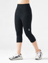 Leera Cropped Capri Pocket Legging in Black