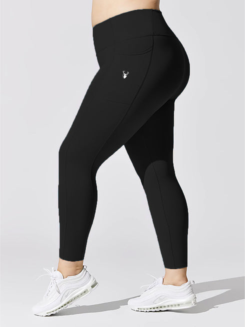 Jet Black Pocket Legging (Plus Size)