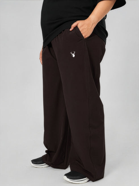 Comfort Core High Rise Jogger in Chocolate Brown ( PLUS SIZE )