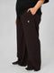 Comfort Core High Rise Jogger in Chocolate Brown ( PLUS SIZE )