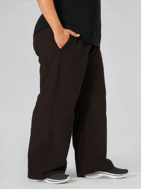 Comfort Core High Rise Jogger in Chocolate Brown ( PLUS SIZE )