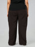 Comfort Core High Rise Jogger in Chocolate Brown ( PLUS SIZE )