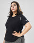 CurveActive Tee in Black Texture ( Plus Size )
