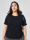 CurveActive Tee in Black Texture ( Plus Size )