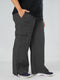 Modest Straight Fit Cargo Joggers in Charcoal ( PLUS SIZE )