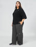 Modest Straight Fit Cargo Joggers in Charcoal ( PLUS SIZE )