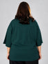 LEERA Green Oversized Cotton Tee ( Plus Size )
