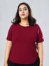 CurveActive Tee in Maroon ( Plus Size )