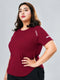 CurveActive Tee in Maroon ( Plus Size )