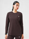 District Loose Fit Long Top in Chocolate Brown
