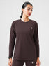 District Loose Fit Long Top in Chocolate Brown