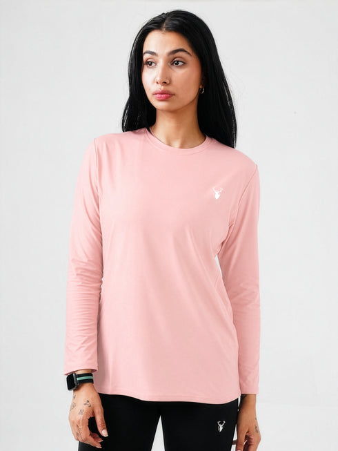 District Loose Fit Long Top in Tea Pink