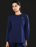District Loose Fit Long Top in Blue