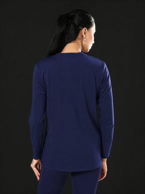 District Loose Fit Long Top in Blue