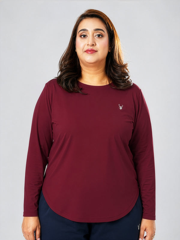 EmpowerFit Performance Top in Maroon ( Plus Size )