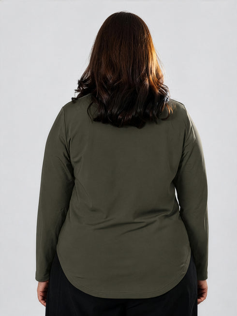 EmpowerFit Performance Top in Olive ( Plus Size )