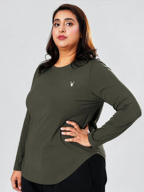 EmpowerFit Performance Top in Olive ( Plus Size )