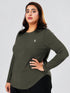 EmpowerFit Performance Top in Olive ( Plus Size )