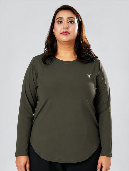 EmpowerFit Performance Top in Olive ( Plus Size )